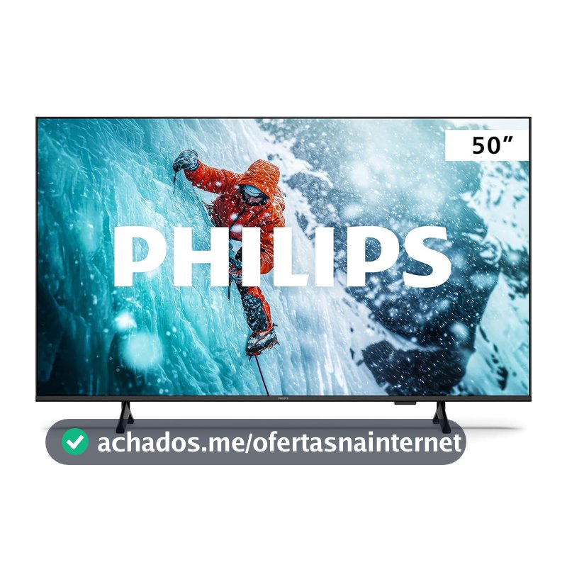 PHILIPS Smart TV, 50" 4K, 50PUG7300, Comando de Voz, Bluetooth, HDR, Dolby Atmos, HDMI, USB, Wi-Fi