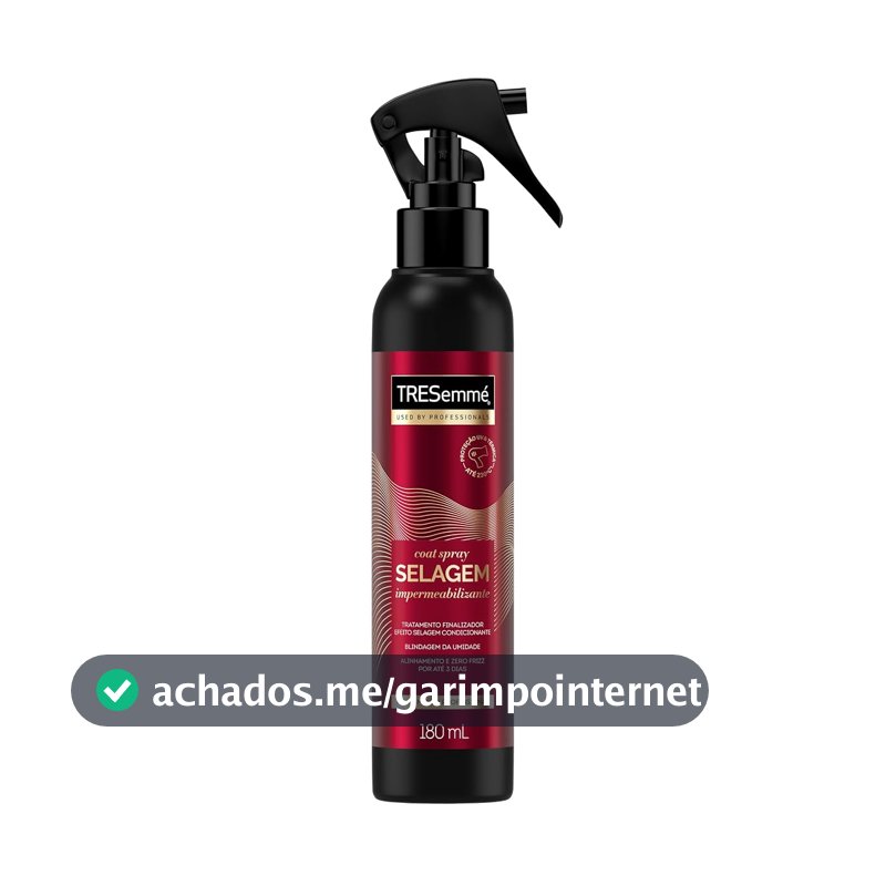 TRESemmé Coat Spray Finalizador Impermeabilizante para Cabelos – 0% Frizz por até 72h, 180 ml