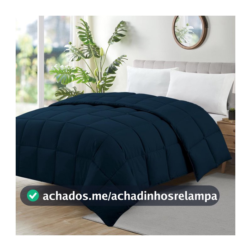 Camesa Edredom Ecopluma Toque de Pluma Casal 220x240cm - Marinho, Poliéster