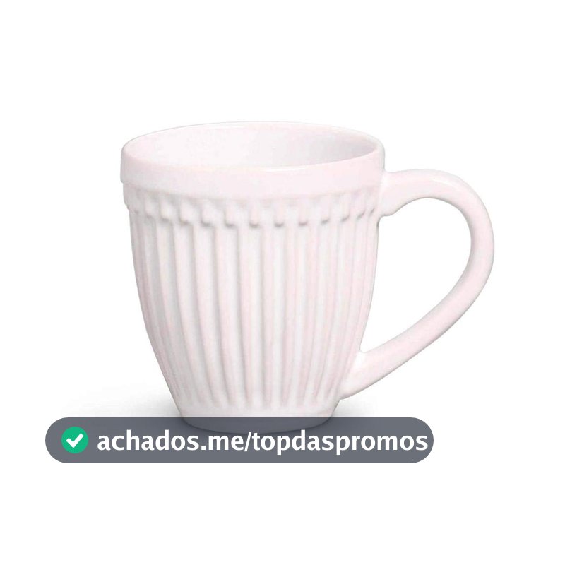 Porto Brasil Conjunto com 4 Canecas Roma Branco 343ml