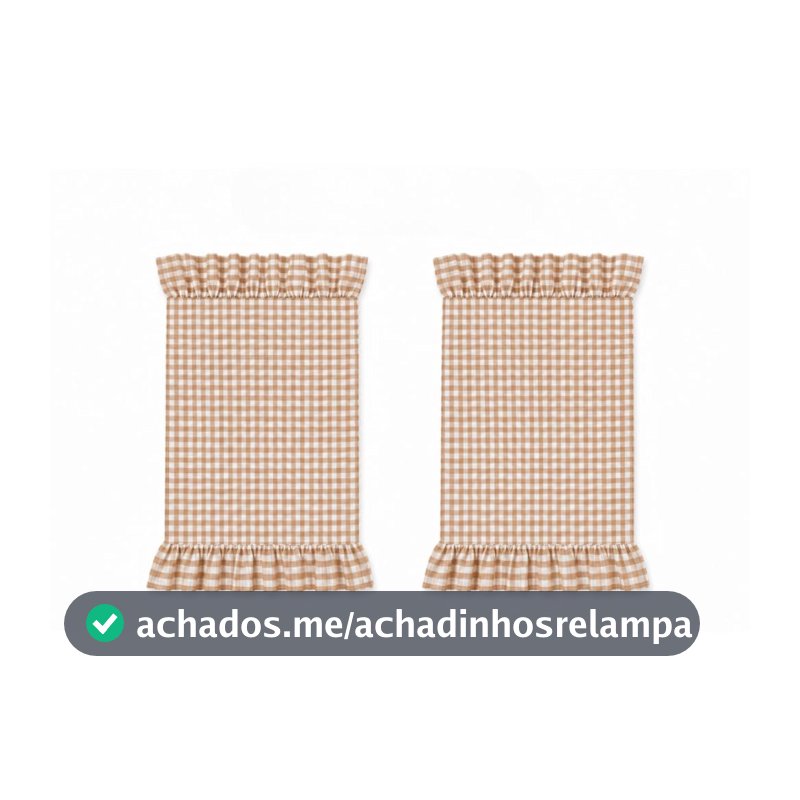 Kit 2 Trilho Mesa 45x60cm c/ Babado Oxford Xadrez - Farm House(Bege)