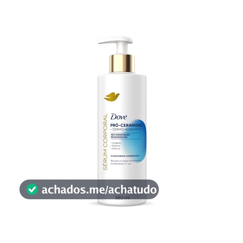 Sérum Hidratante Corporal Com Colágeno Vegano, 48h de Hidratação Regenerativa Dove Pró-Ceramidas Para Pele Seca, Clinicamente Comprovado 380mL