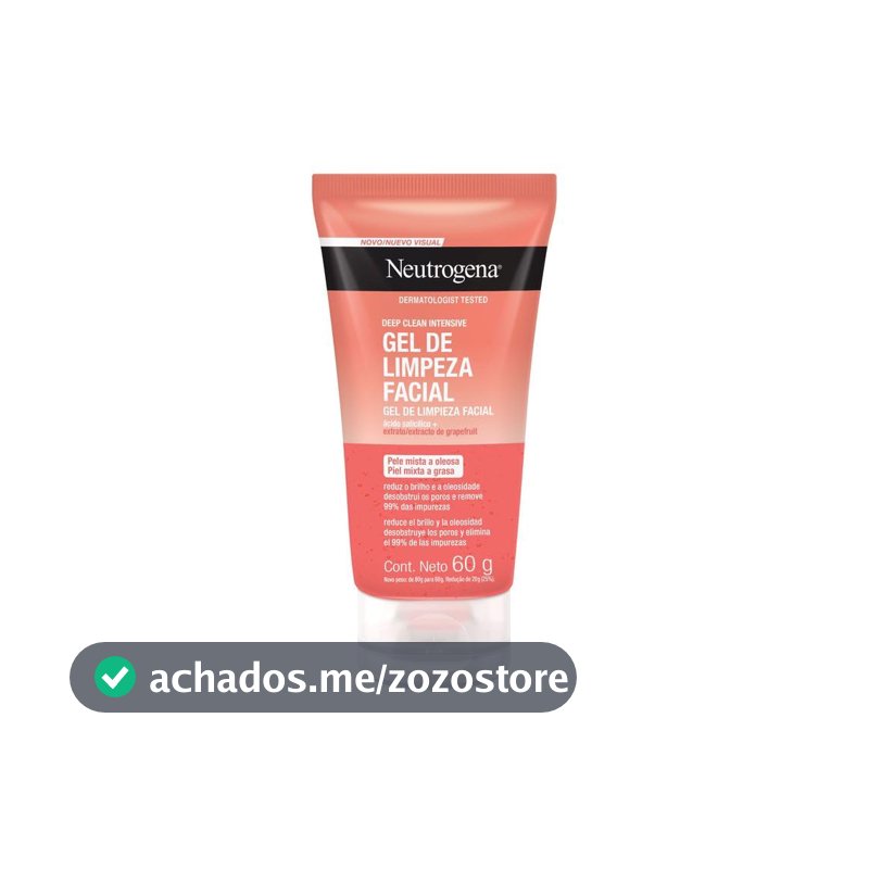 Gel de Limpeza Facial Neutrogena Deep Clean, Toranja, 60g