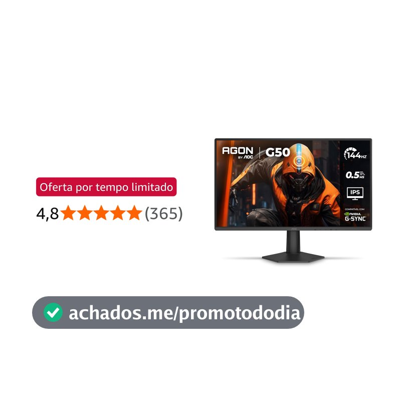 Monitor Gamer AOC AGON G50 24" 144Hz 0,5ms IPS HDR10 G-SYNC 24G50F