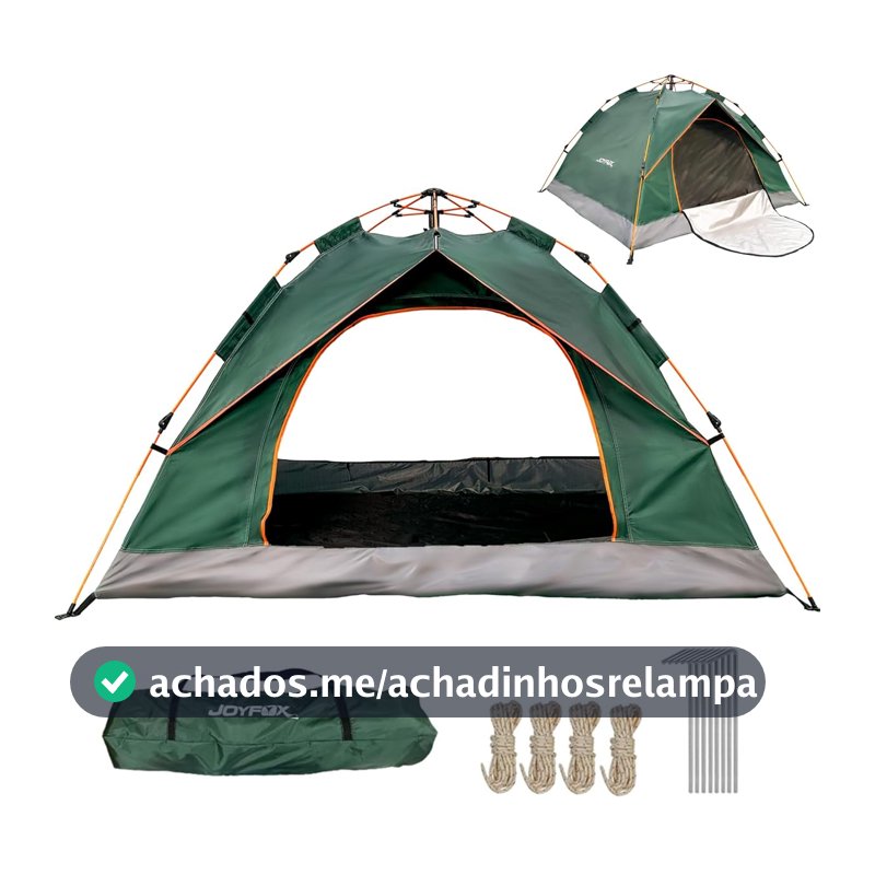 Barraca Camping para 3 4 Pessoas À Prova D'água Dois Andares com 2 Portas, Tenda de Acampamento Pop-up Instantânea Barraca de cúpula, Barraca de Família à Prova D'água
