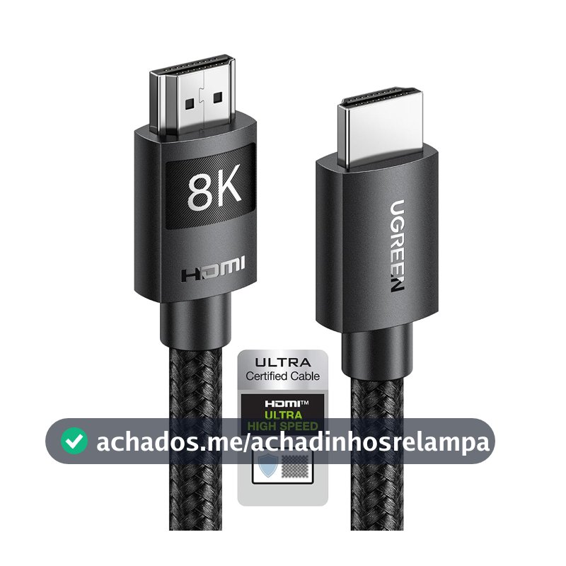 UGREEN Cabo HDMI 2.1 8K 5 M 48 Gbps, 4K@120Hz 8K@60Hz Nylon Trançado