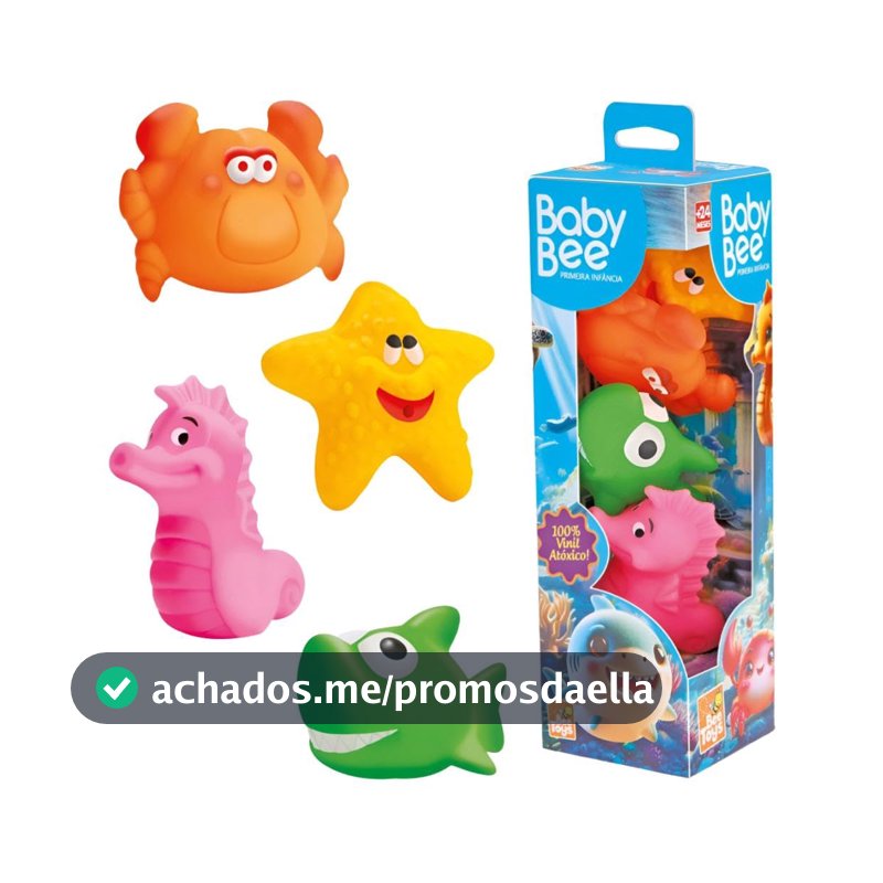 Bichinho Para Banho Fundo Do Mar Oceano Infantil Bebê