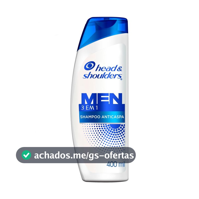 Head & Shoulders Shampoo Anticaspa Men 3 em 1, 400 ml