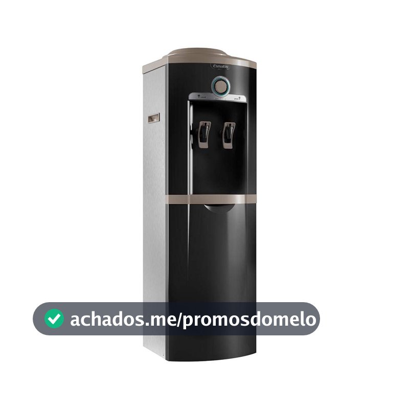Bebedouro Gelágua Esmaltec EGC35B Coluna Natural e Gelada Preto/Inox 127V