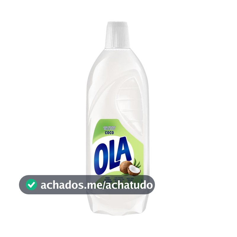 Ola Coco Sabão Líquido para Roupas Finas e Delicadas, 1L
