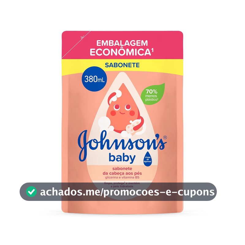 Sabonete Líquido de Glicerina Johnson's Baby, Refil, 380ml