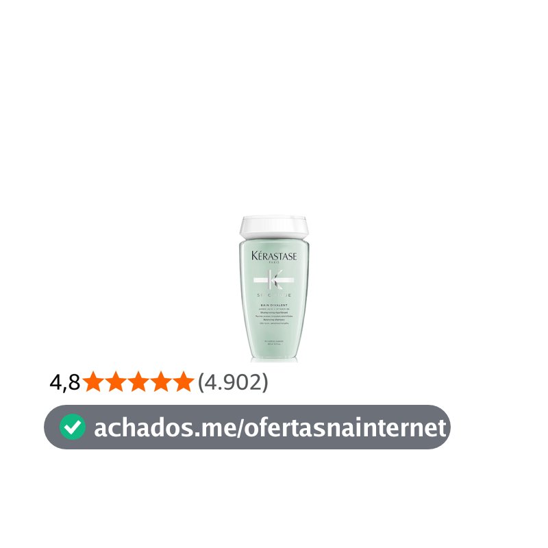 Kérastase Shampoo Specifique Bain Divalent, Cabelos oleosos, Controle da oleosidade, Aminoácido, Vitamina B6, 250 ml