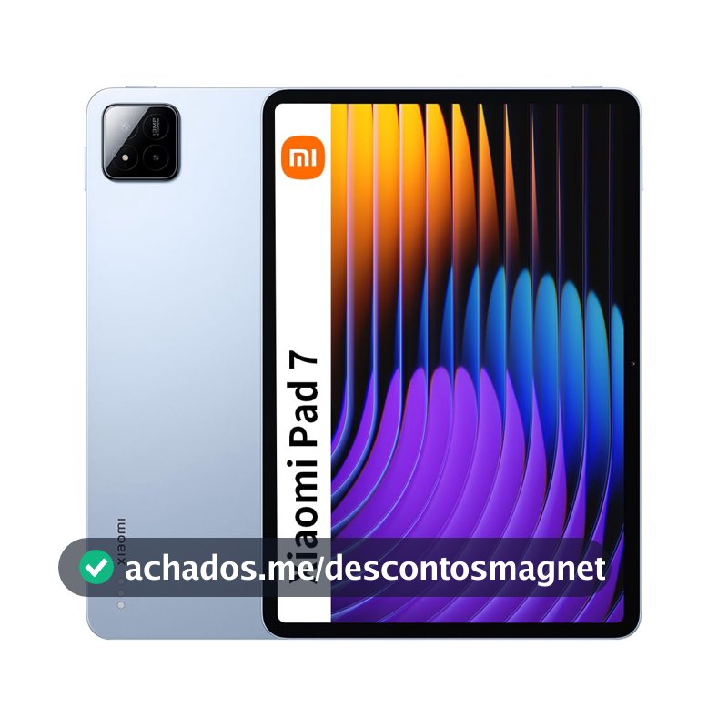 XIAOMI Pad 7, Tablet de 11,2 Polegadas, 8 + 256 GB, Azul, Bateria 8850mAh, Carregamento Turbo de 45W, HyperAI (Carregador Incluso)