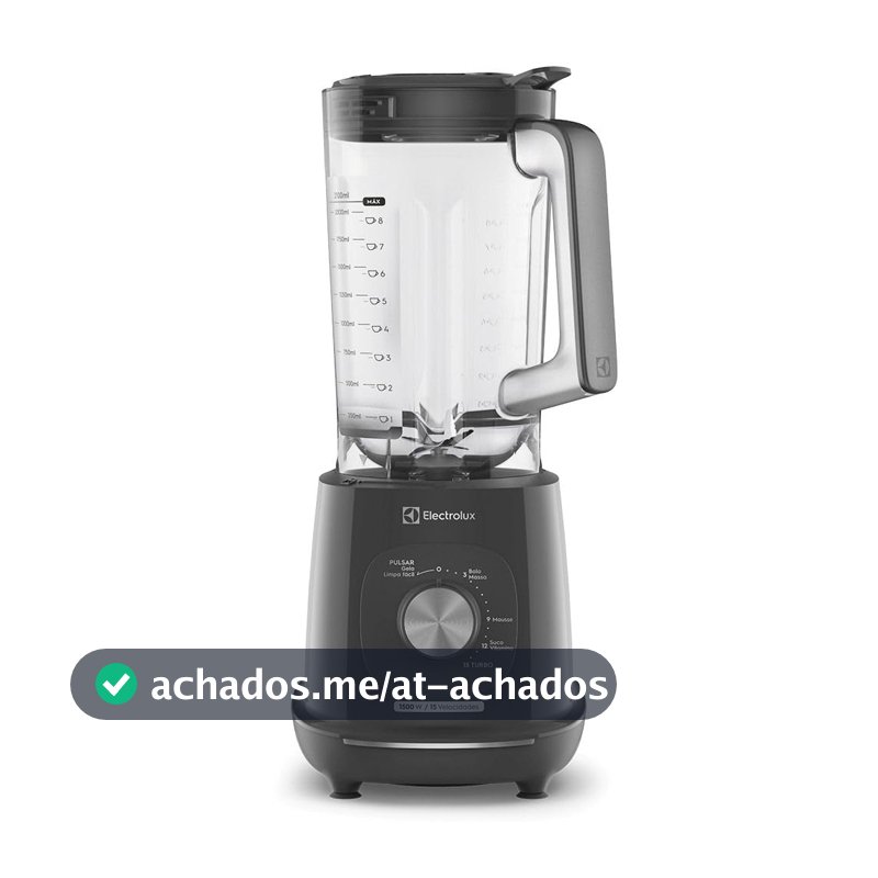 Liquidificador Electrolux 1500W 3,2L Pulsar 3 em 1 15receitas pre-programadas Efficient com TriForce 15 Velocidades Cinza EBL1500 127V