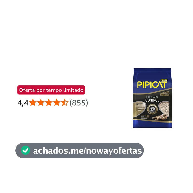 Pipicat Areia Higiênica Ultra Control 4 kg