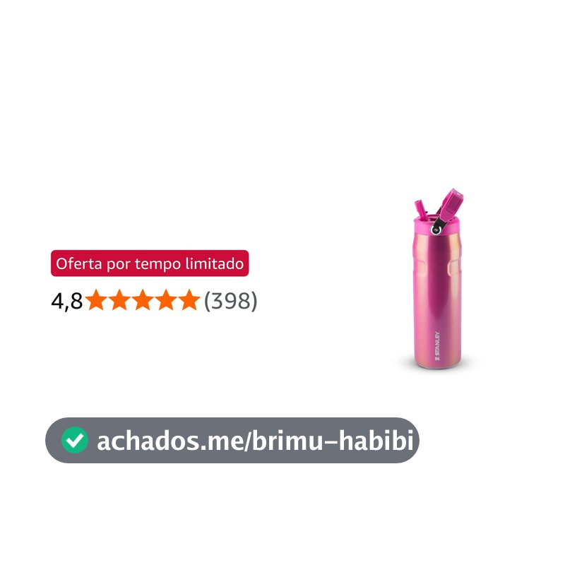 Stanley Garrafa Térmica Aerolight Flip Straw Dazzle Pink Shimmer
