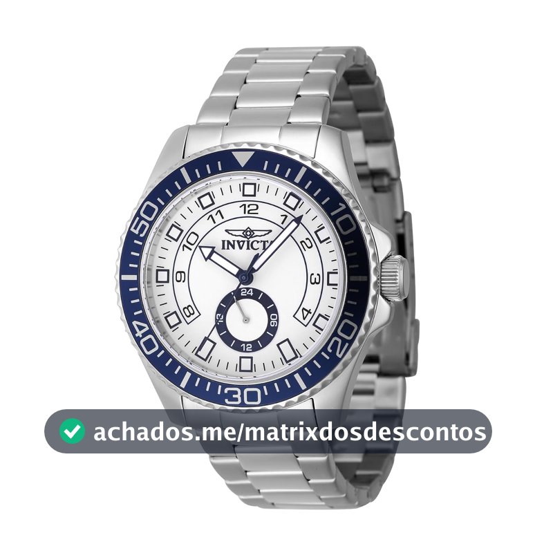Invicta Relógio masculino Pro Diver - 44 mm, aço (47124)