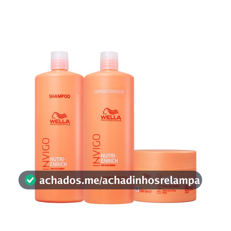 Kit Wella Professionals Invigo Nutri-Enrich Salon Máscara P (3 produtos)