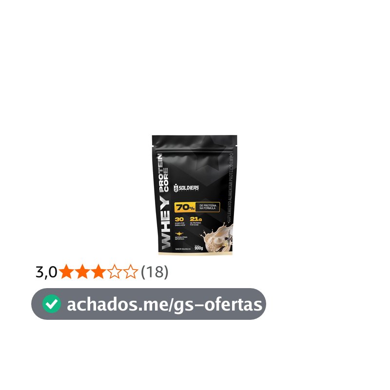 Whey Core Protein Proteínas Pó 900g - Soldiers Nutrition (Baunilha)