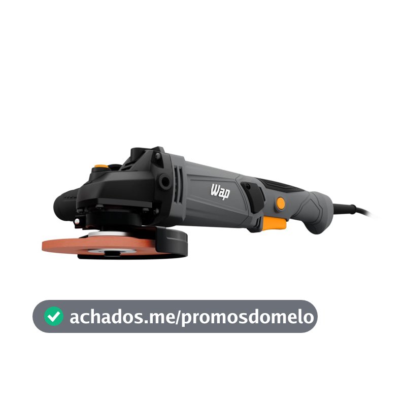WAP Esmerilhadeira Angular 5” WF ES02 com Empunhadura Auxiliar 3 Posições Protetor de Disco 125MM 13000RPM 1200W 220v