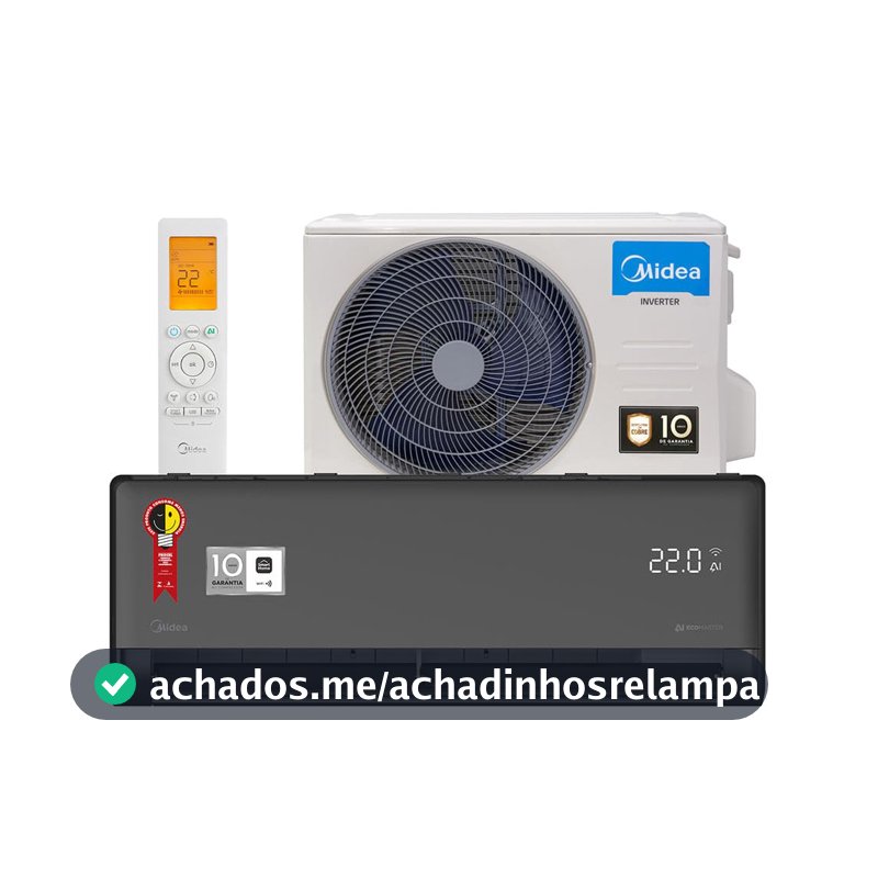 Ar Condicionado Split 24.000 BTU/h Inverter AI Ecomaster Preto Grafite Q/F Midea