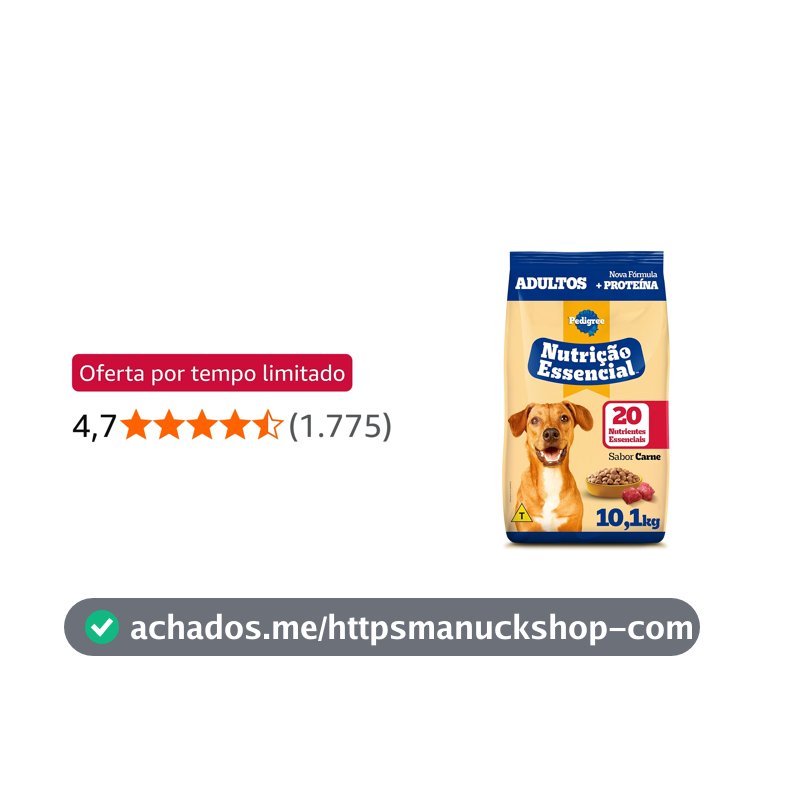 PEDIGREE Ração Nutrição Essencial Carne Para Cães Adultos 10.1kg