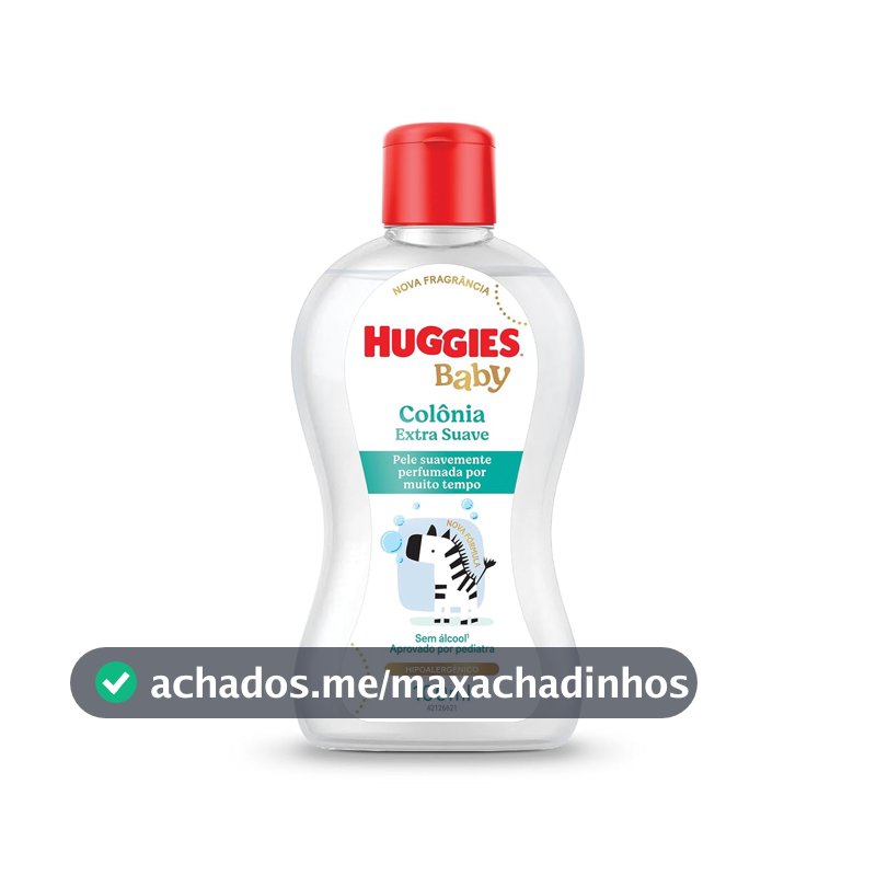 Colônia Huggies Extra Suave Sem Álcool Hipoalergênica 100 ml