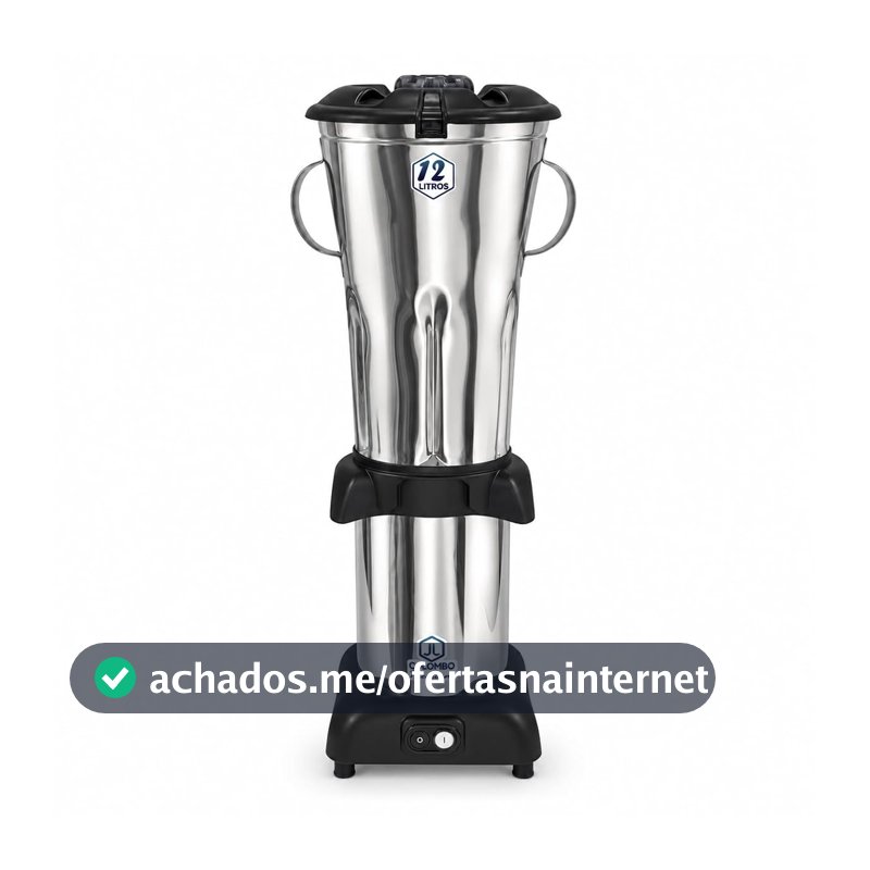 Liquidificador Baixa Rotação Industrial 12 Litros 1200w Inox