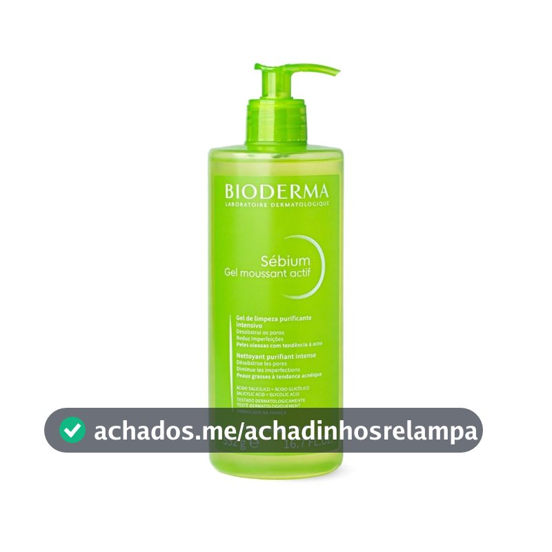 BIODERMA Gel de Limpeza Facial Sébium Gel Moussant Actif 500ml