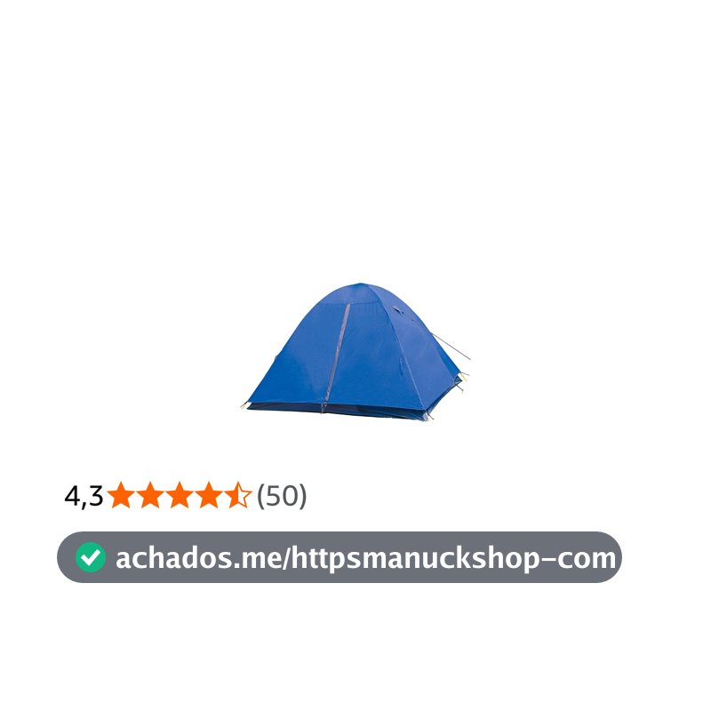 Nautika, Barraca De Camping Fox 3/4 Pessoas com Coluna D’água, Formato Iglu, Impermeabilizado, Acompanha Estacas, Cordas para Fixação, Fácil de Montar, Confortável para Pessoas Altas