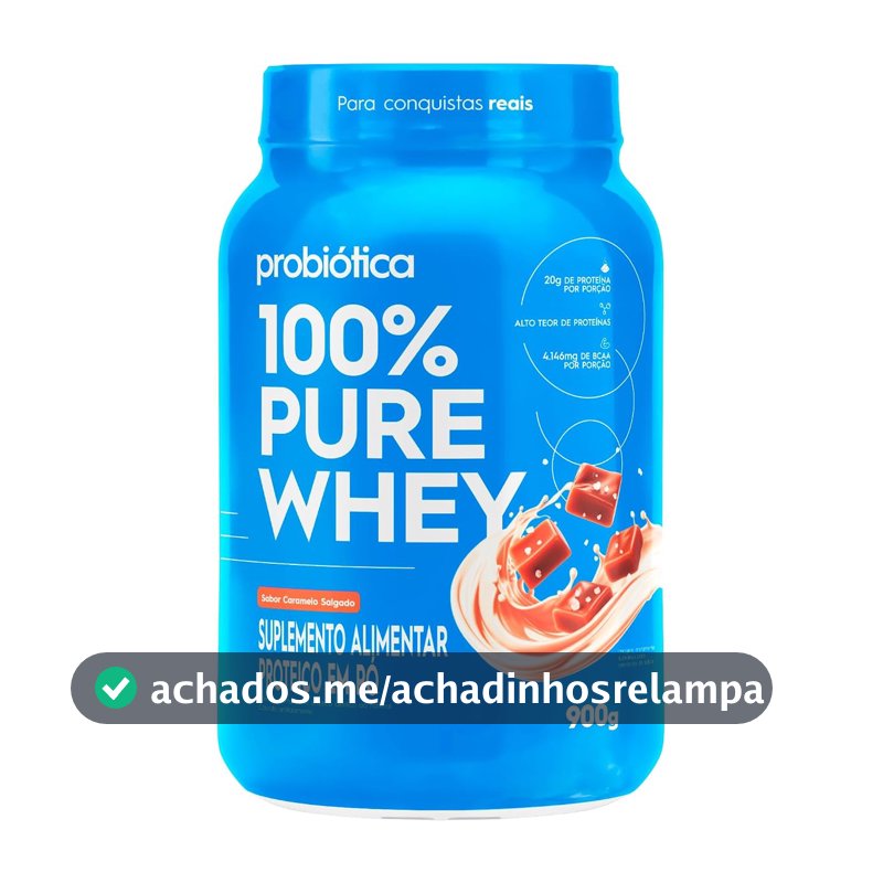 Probiótica 100% Pure Whey Pote (900g) - Caramelo Salgado