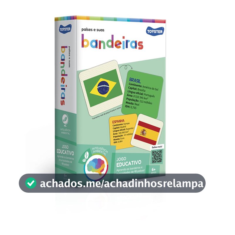 Toyster - Jogo Educativo: Países e suas Bandeiras, 6+ Anos