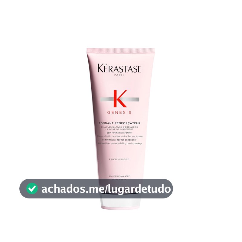 Kérastase Genesis Fondant Renforçateur, Condicionador Antiqueda Fortificante com Células de Edelweiss e Raiz de Gengibre para Cabelos Normais a Finos, 200ml