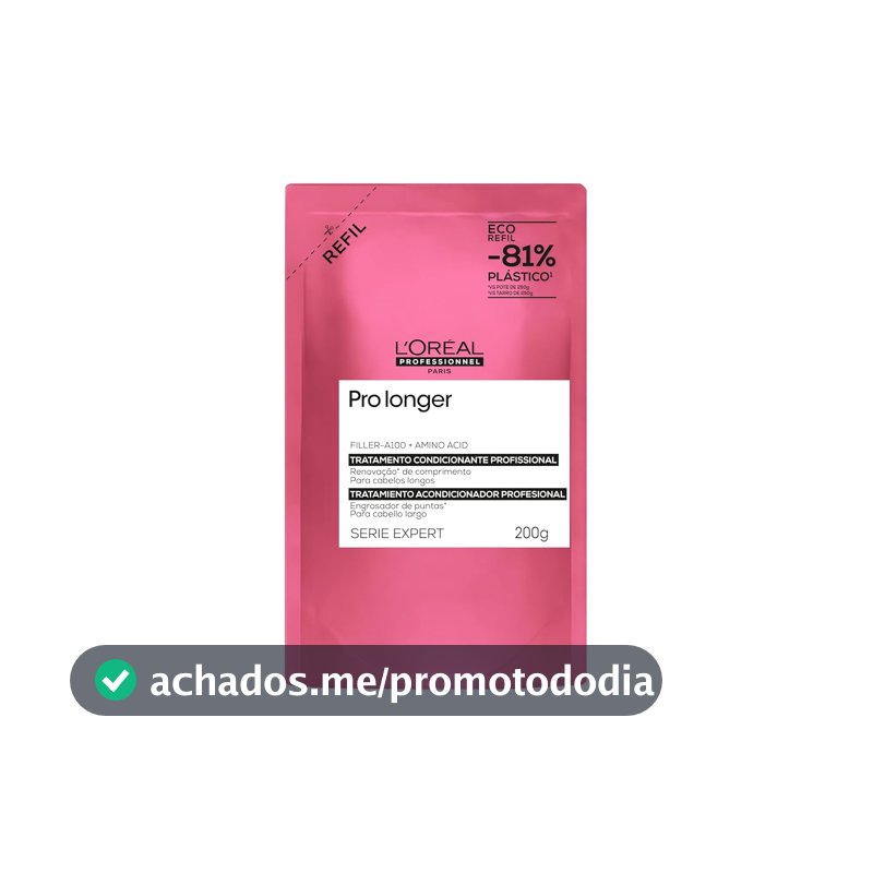 L'Oréal Professionnel Pro Longer Serie Expert, Máscara de Tratamento Refil para Cabelos Longos com Pontas Afinadas, com Filler-A100 e Aminoácidos, 200g
