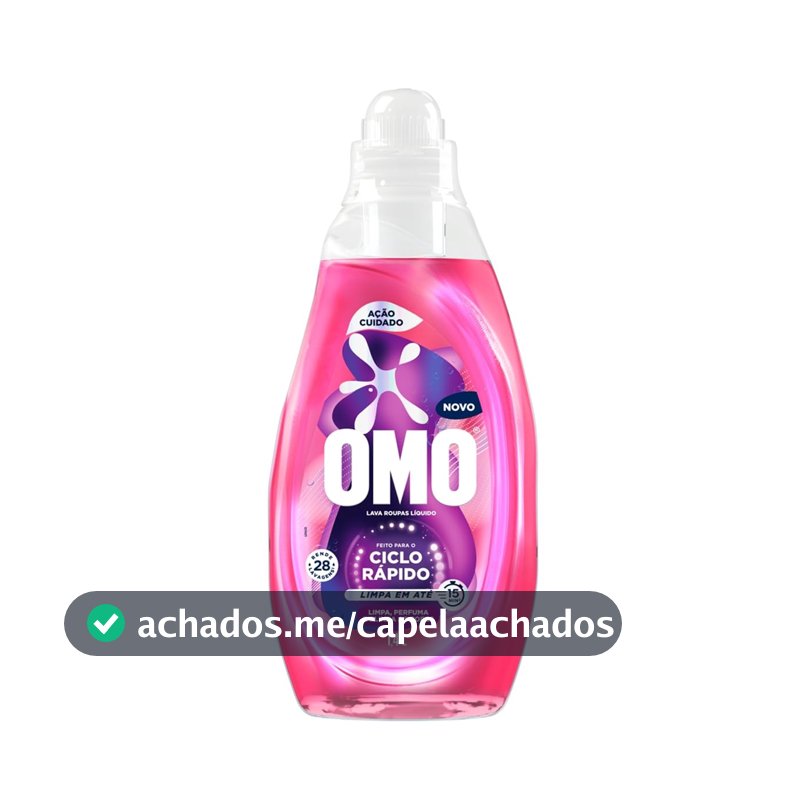 Lava-Roupas Líquido Omo Ciclo Rápido Ação Cuidado Frasco 1,4l