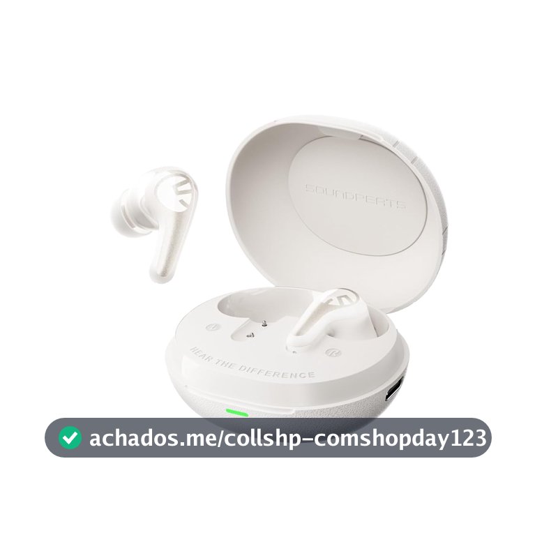 SOUNDPEATS C30, Fone Bluetooth ANC, 52H, LDAC - Bege