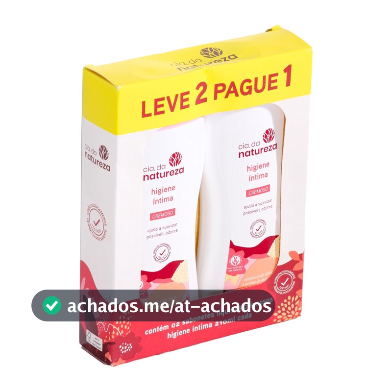 Kit Sabonete íntimo cremoso, Cia. da Natureza, 2 X 210ml