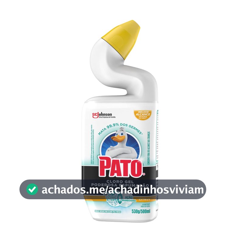 Pato Limpador Sanitário Desinfetante Cloro Gel Citrus, 500ml