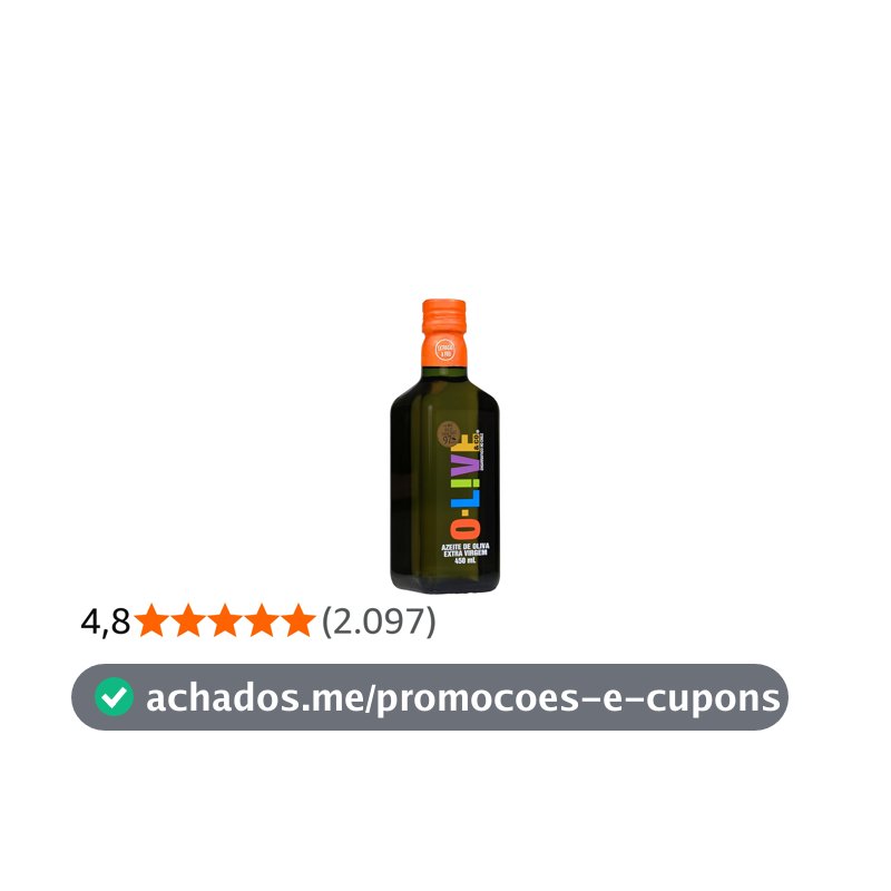 O-LIVE & Co, Azeite de oliva extra virgem, Chileno, vidro, 450ml