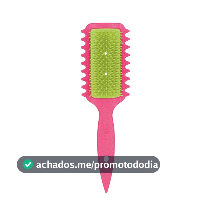 Ricca, Escova de Cabelo Fitagem, Flex Fita Curl, Define os cachos, Cor Rosa