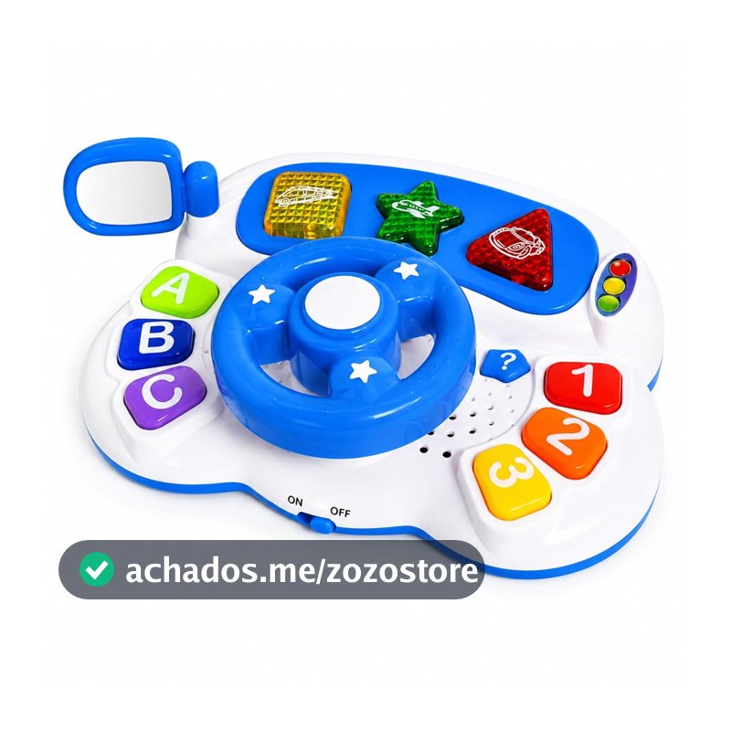 Volante Infantil Brinquedo Musical Luzes Montessori Coordenação Motora