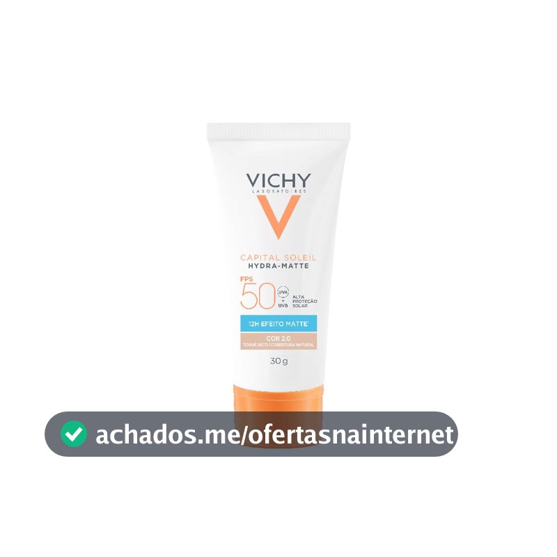 Vichy V Capital Soileil Hydra-Matte FPS50 - Protetor Solar Facial com Cor 30g