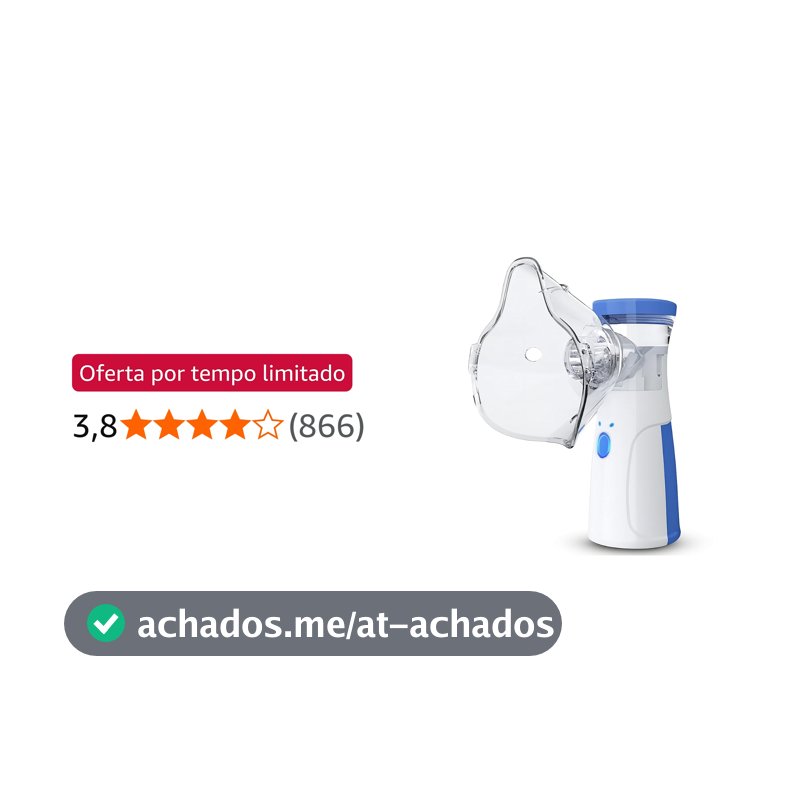 Nebulizador Inalador Ultrassonico Sem Fio Recarregavel USB Compacto Portatil Silencioso Criança Adulto Mesh Mini Ultrassom Infantil Premium
