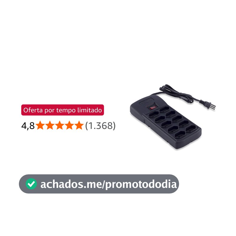 Filtro de Linha com Disjuntor 10T, Force Line, Preto