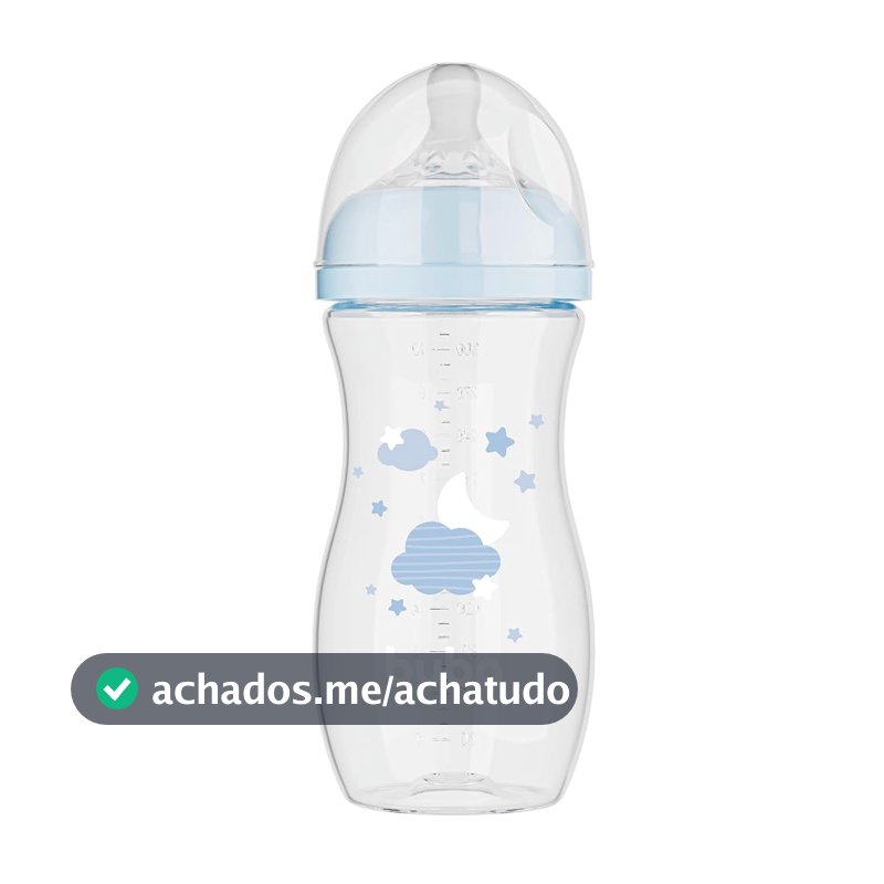 Buba, Mamadeira Easy Flow Nuvem Azul 330ml