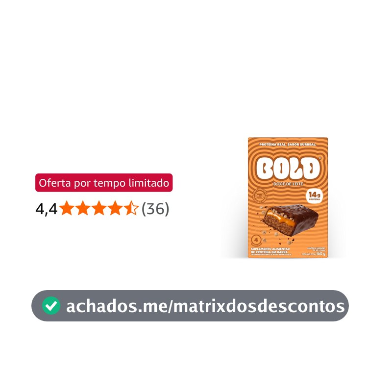 BOLD Doce de Leite 14g Kit com 4 Unidades
