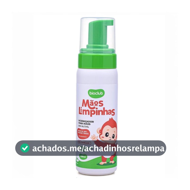 Higienizador de Mãos Infantil Sem Álcool - Limpador Mãos Natural Vegano, Produto de Cuidado Bebê Vegano, Limpeza Criança Espuma Natural Hipoalergênico, Mata Bactérias - 200ml