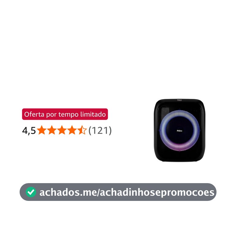 Caixa de Som Amplificada 380W Flash Lights Philco PCX4800