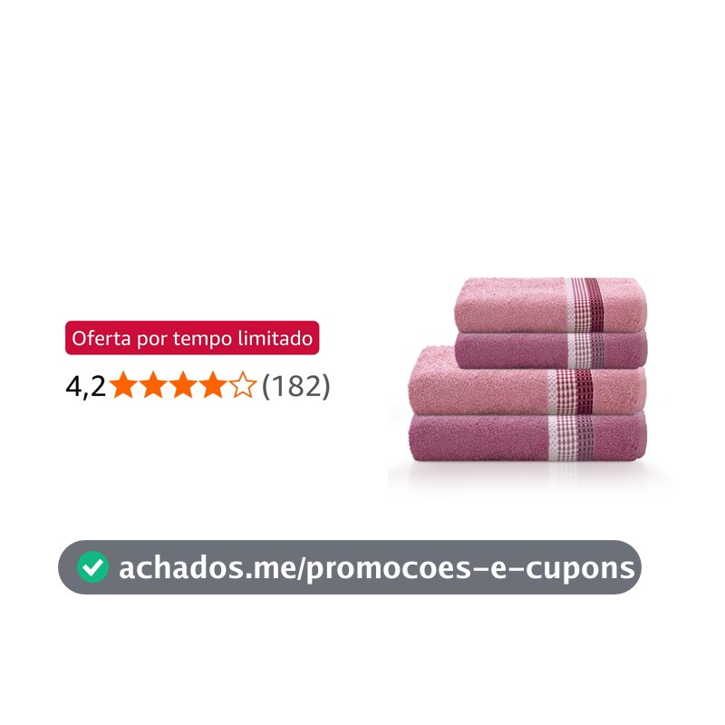 Jogo de Banho 4 peças Venus Select 340g/m² com fio Open end Camesa