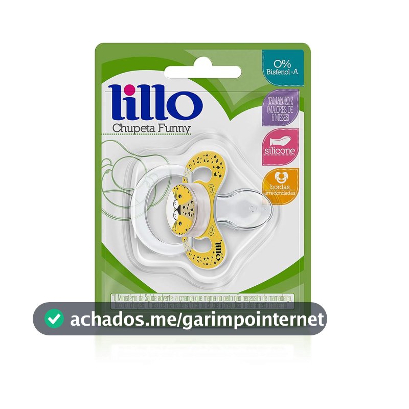 Lillo Chupeta Funny Animais Silicone Onça -